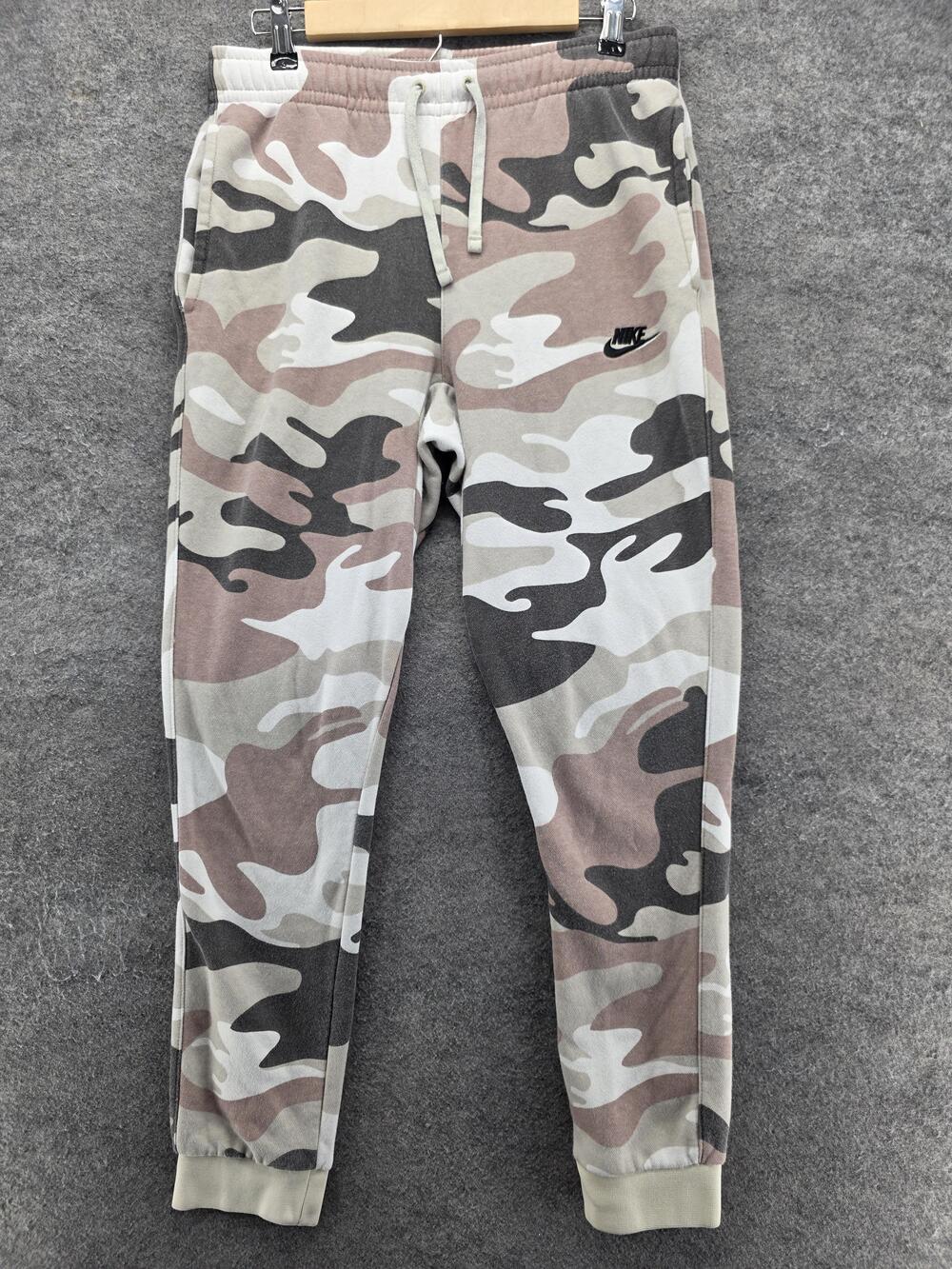 Nike Jogger Pants Womens S Multicolor Camo Elastic Waist Pockets 30.5 Inseam